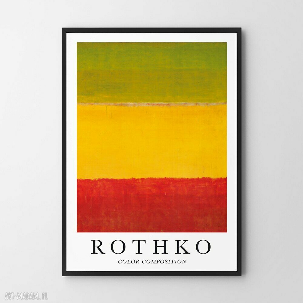 Kolorowy plakat Rothko 50x70 cm - ciepła abstrakcja