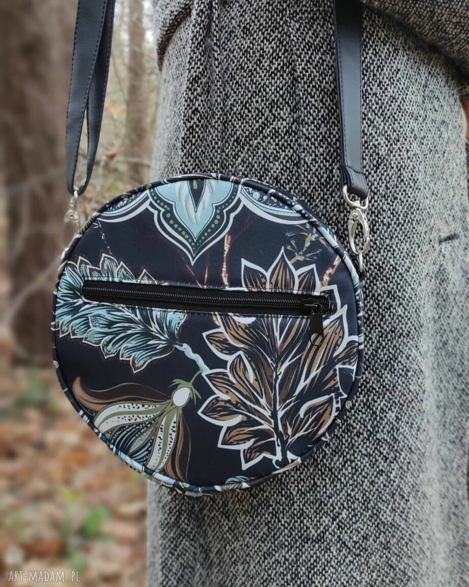 Round Bag - torebka na ramię w kwiaty vintage (wodoodporna)