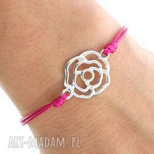 simply charm - fuchsia twine with rose - różowe bransoletki