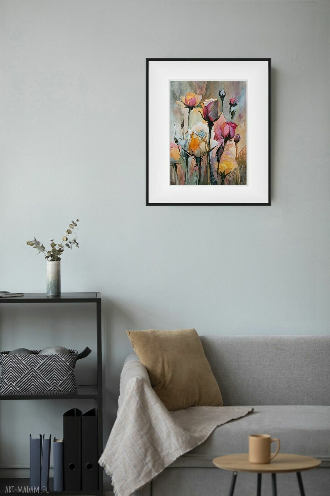 Różane marzenia, akwarela róże 24x32 cm - oryginał