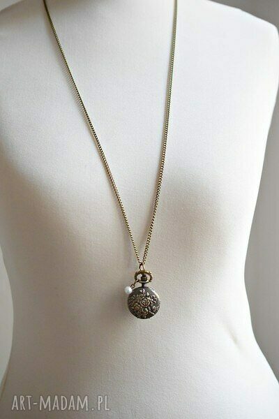 naszyjniki: Róże dla Ciebie brązowy łańcuszek Handmade