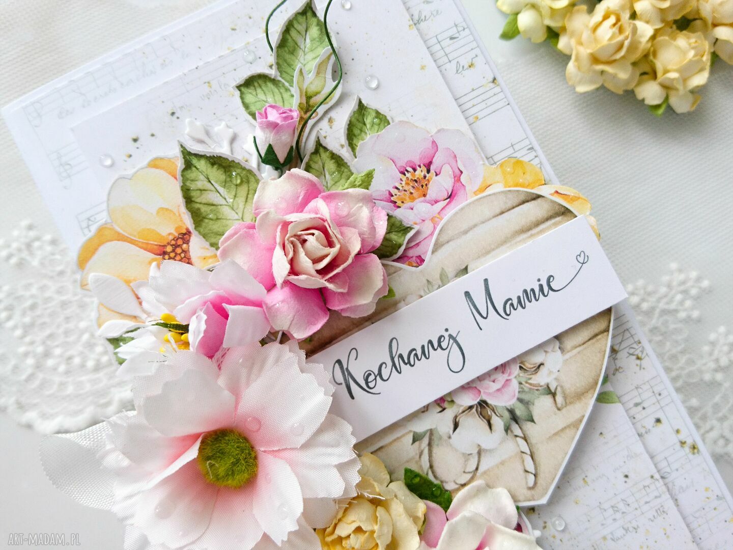 scrapbooking kartki: Kartka Dla Mamy ręcznie robione