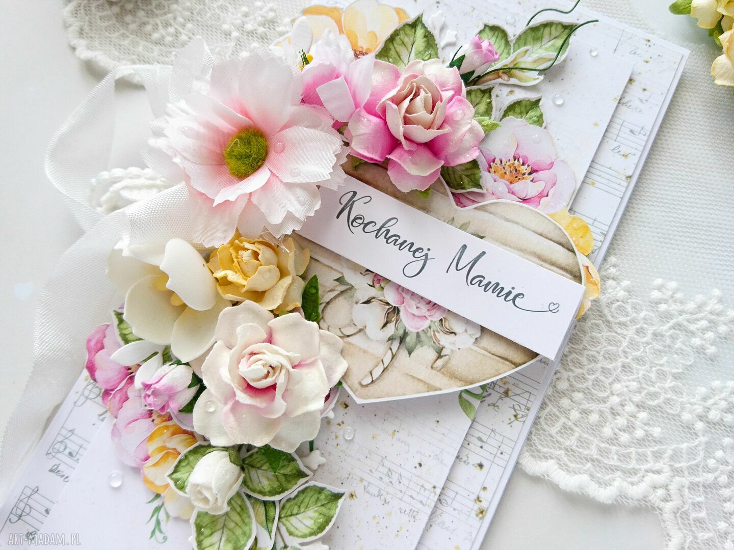 scrapbooking kartki: Kartka Dla Mamy ręcznie robione