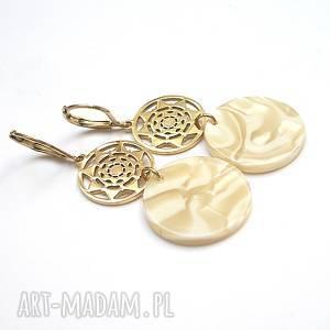 alloys collection creme - rosette - kolczyki