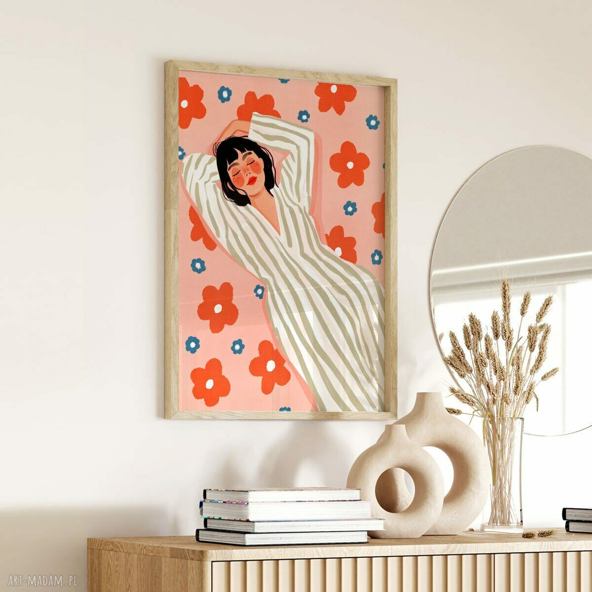 Plakat „Rozmarzona dziewczyna” 50x70 cm - Hogstudio