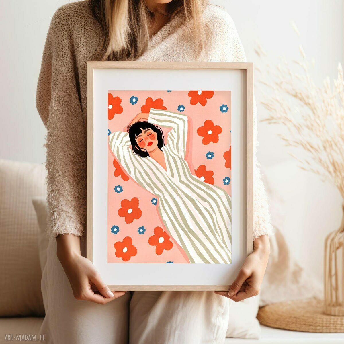 Plakat Rozmarzona dziewczyna - format 30x40 cm