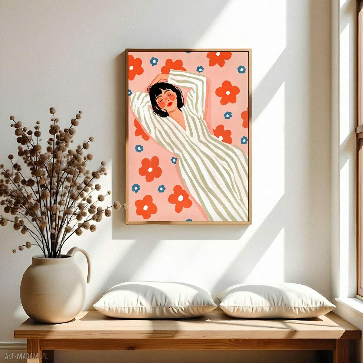 Plakat „Rozmarzona dziewczyna” 50x70 cm - Hogstudio