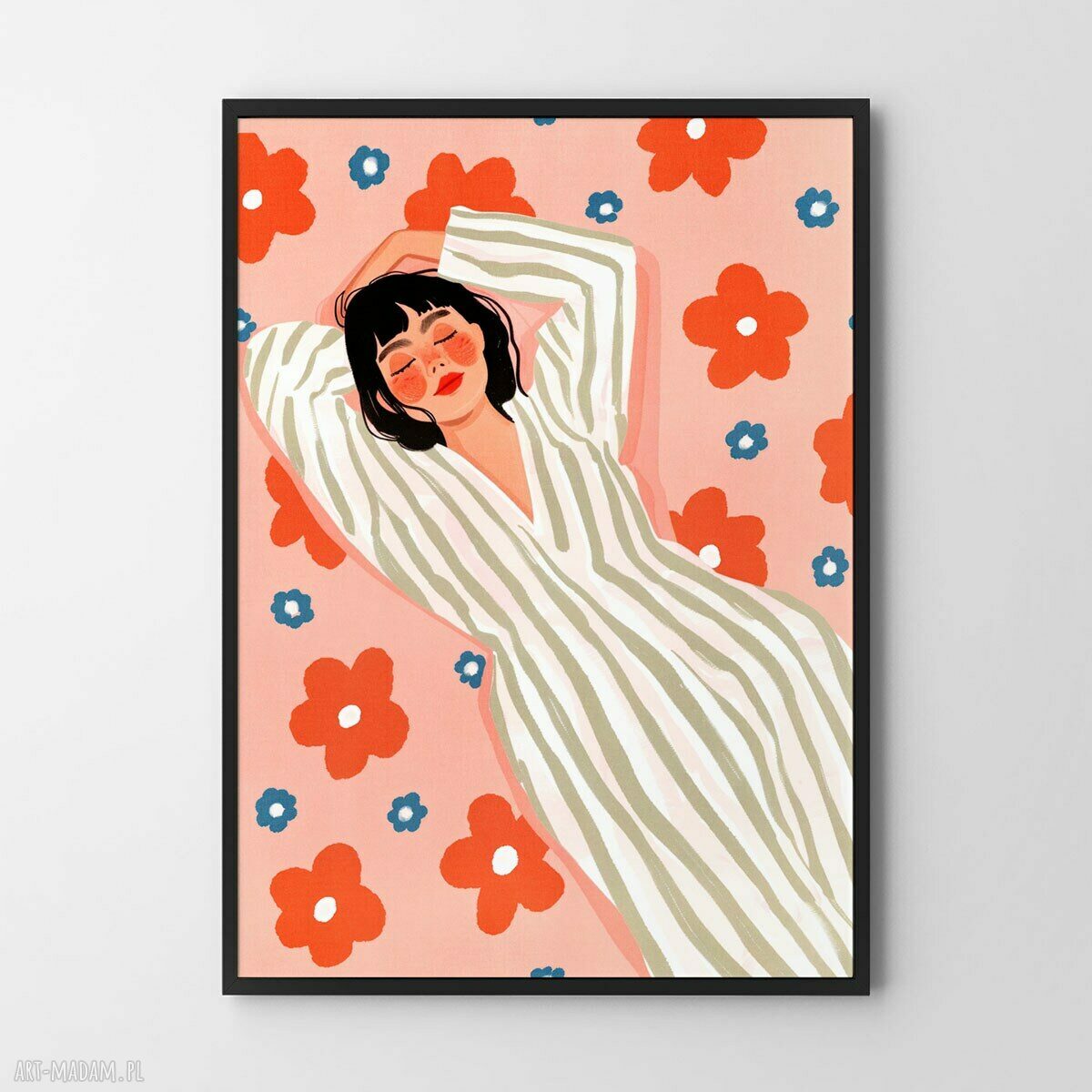 Plakat „Rozmarzona dziewczyna” 50x70 cm - Hogstudio