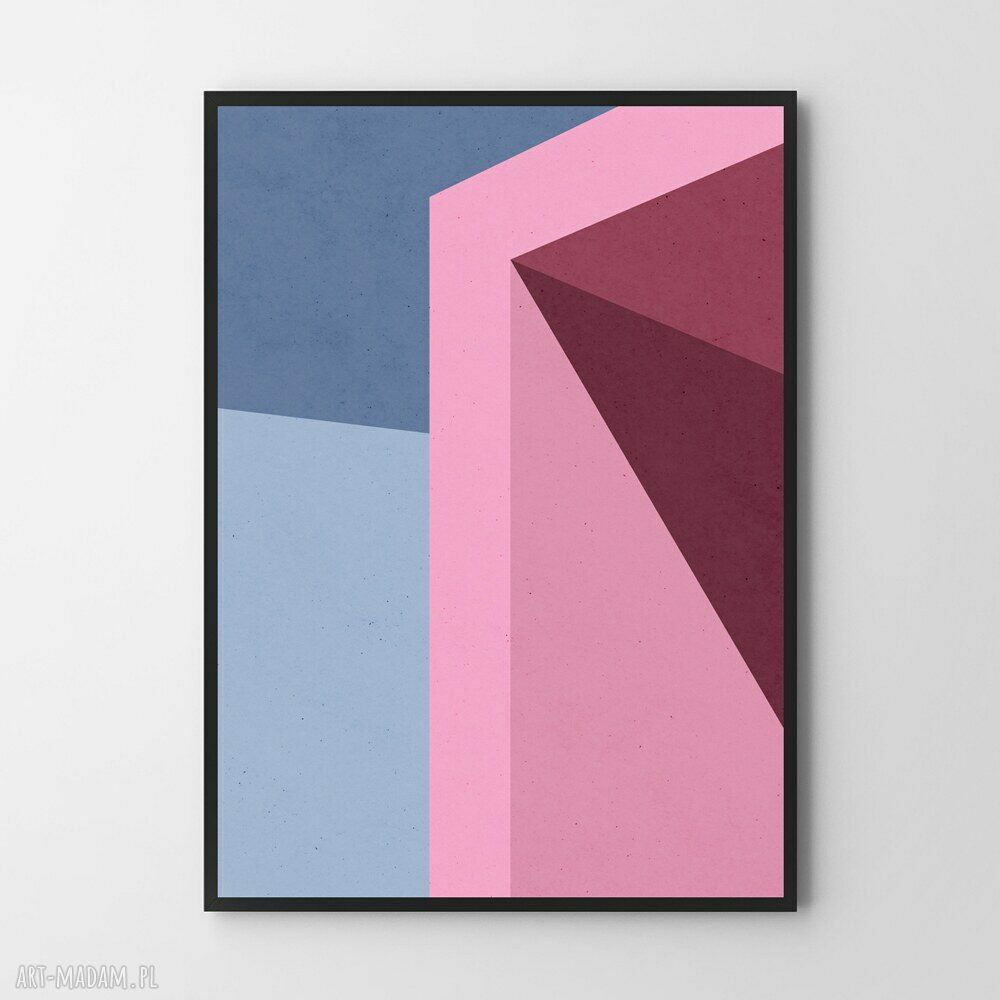 Różowa abstrakcja - plakat 50x70 cm Hogstudio