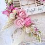 różowe scrapbooking kartki z - różami kartka perfect day w stylu shabby