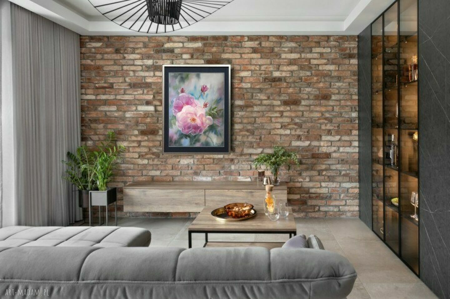 Różowe róże - ręcznie malowany obraz olejny na płótnie 70x50 cm