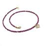 stal szlachetna naszyjniki rubiny /choker/ -