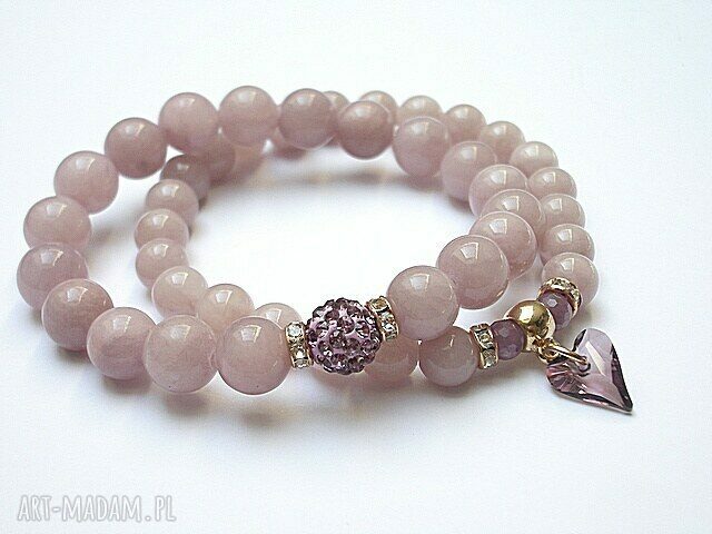 Vintage rose duo 2014 jadeity rubiny swarovski projekt autorski