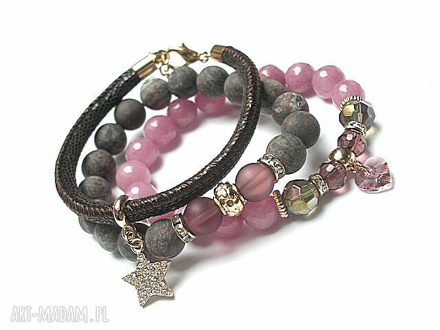  ruby and chocolate /25 01 2017/ set handmade