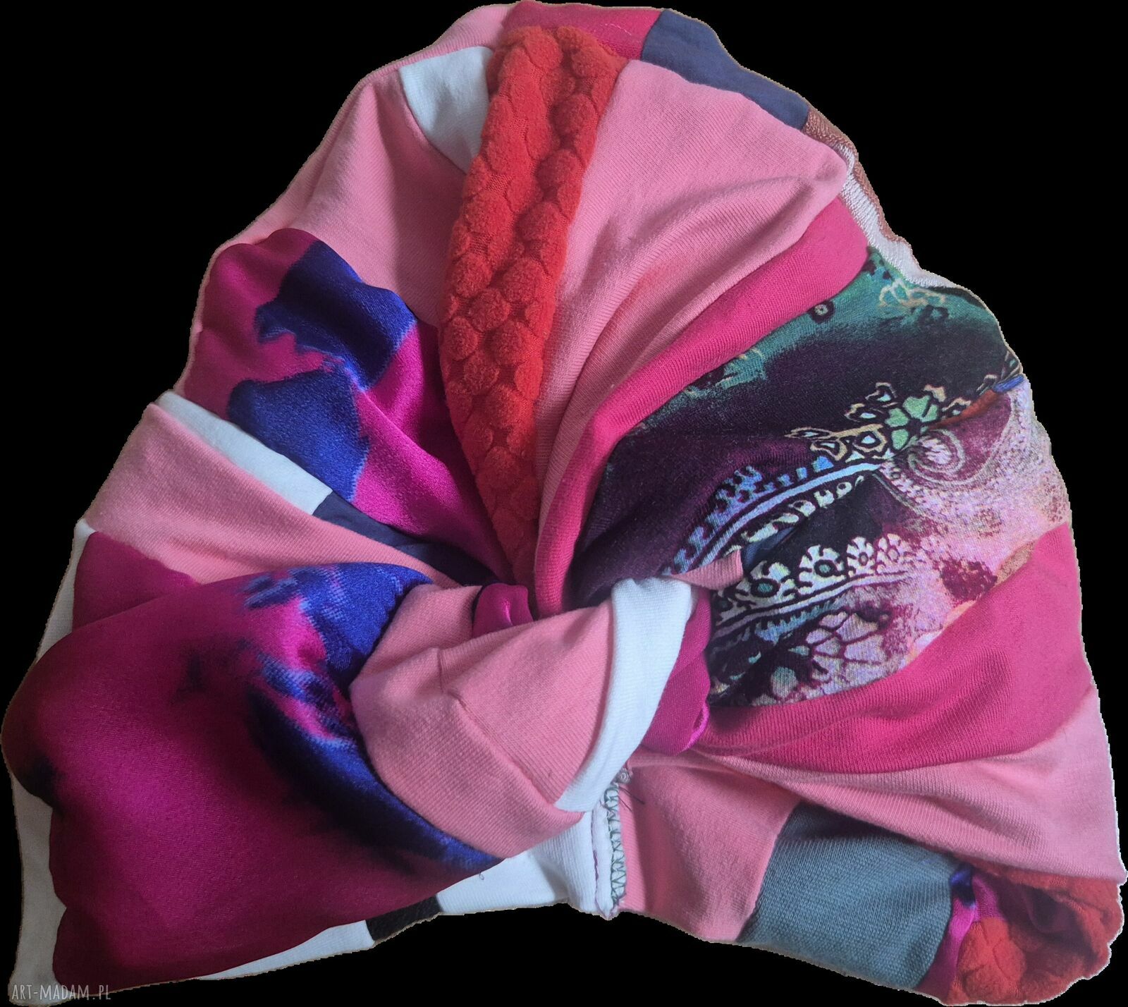 Kolorowy turban etno-orient Ruda Klara - milutki, uniwersalny