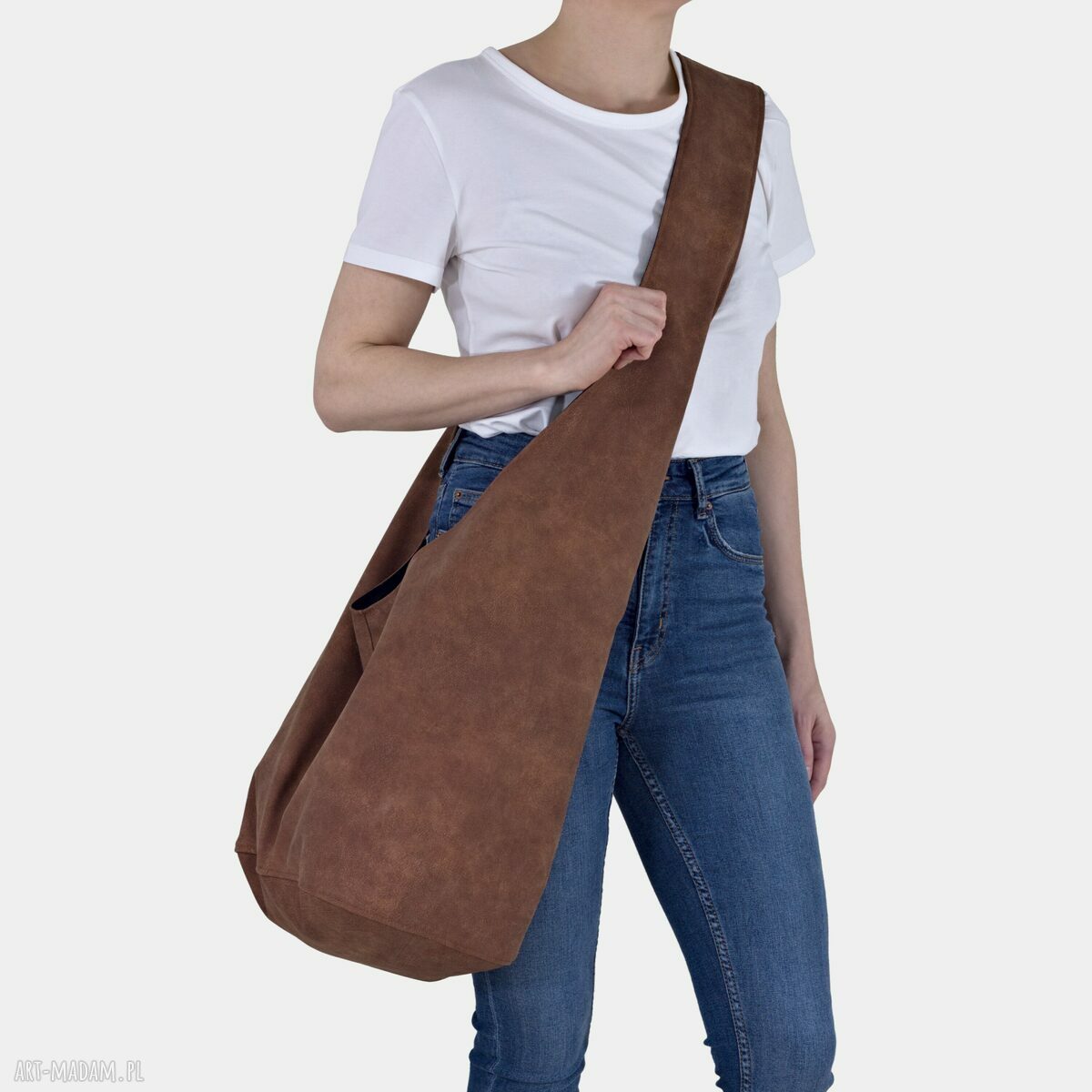 Ruda torba hobo boho Long Boogi Bag do noszenia przez ramię