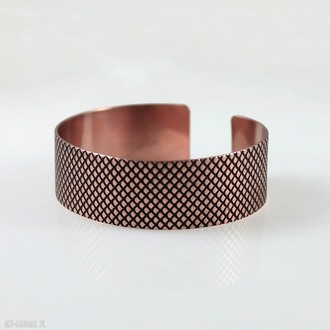 Miedziana bransoletka Rybia łuska - minimalistyczna biżuteria ręcznie robiona