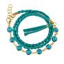 bransoletki boho - turquoise & gold