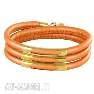 bracelet in metalik orange & gold lavoga