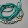 naszyjniki srebro choker 2 w 1 /mint/ flower/