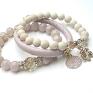 nietypowe bransoletki jadeity ivory and light pink vol. 12