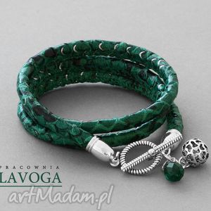 snake bracelet in emerald