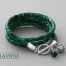 hand made bransoletki snake bracelet in emerald