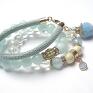 handmade bransoletki jadeity vanilia and light blue vol. 22