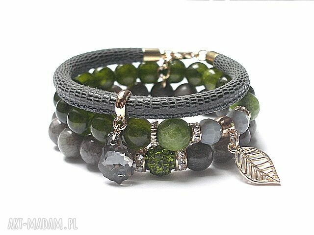 Zielnik vol 2017 set jadeity marmur skóra swarovski rzemień