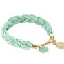 hand made bransoletki braid mint & gold