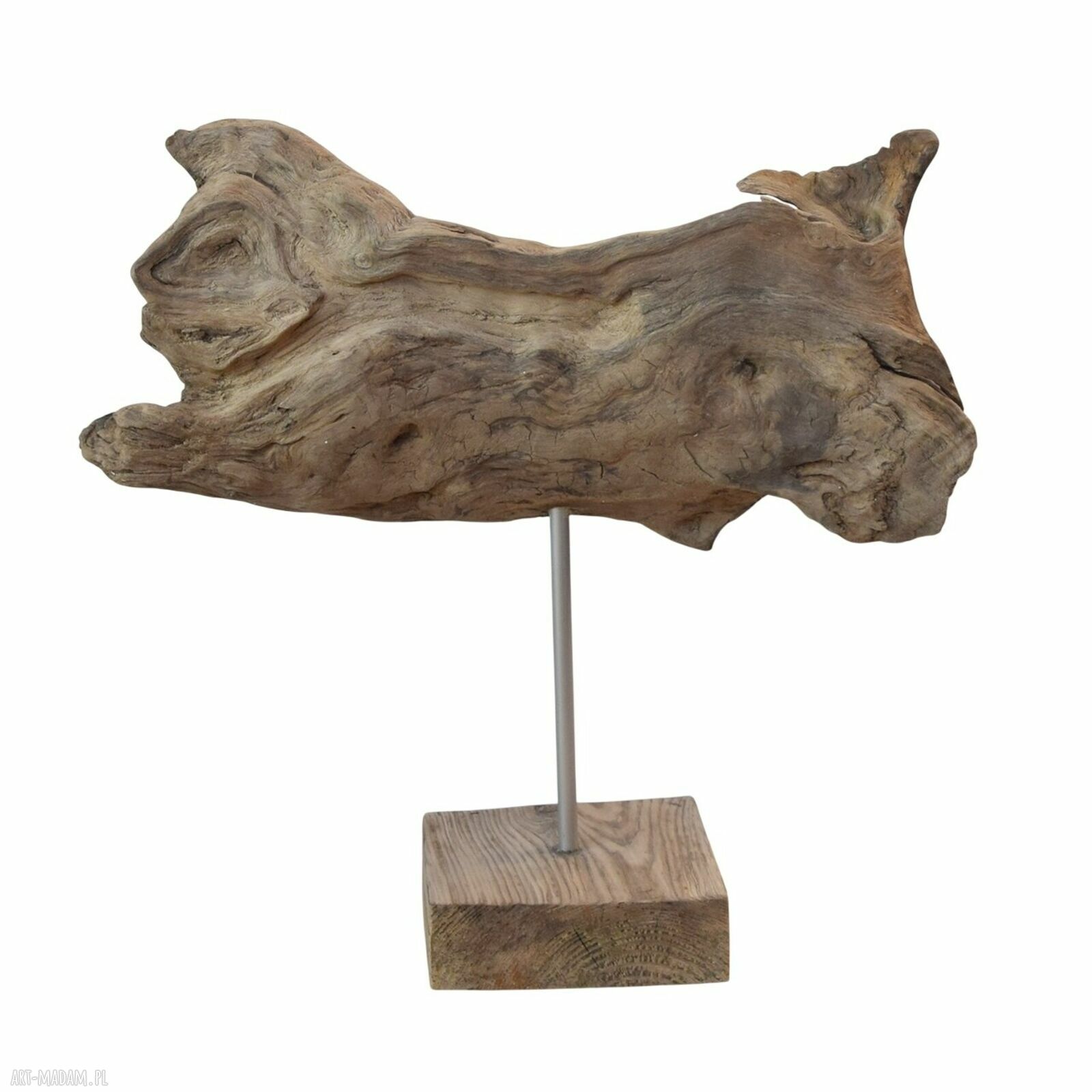 Unikatowa rzeźba dekoracja ze starego drewna - abstrakcja w stylu Wabi-Sabi