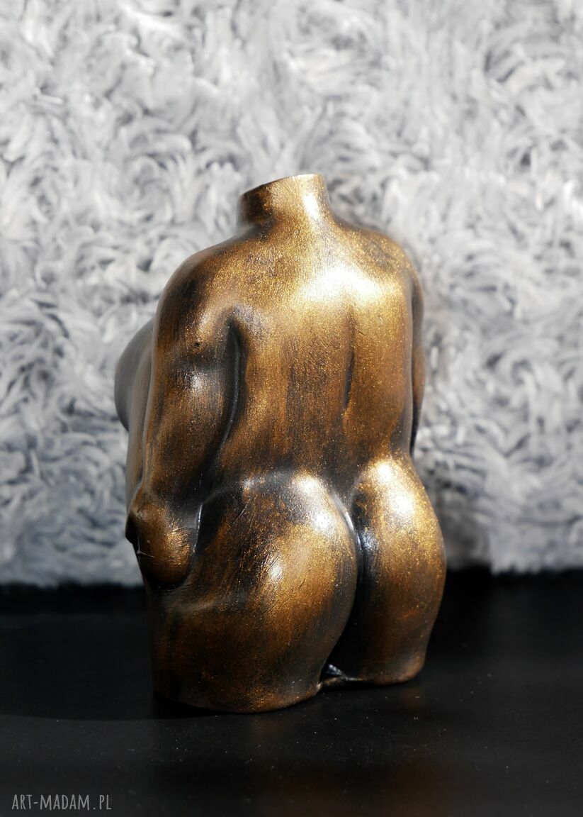 Rzeźba Kobieta Złota XXL - wys. 10 cm (gips, metaliczny złoty)
