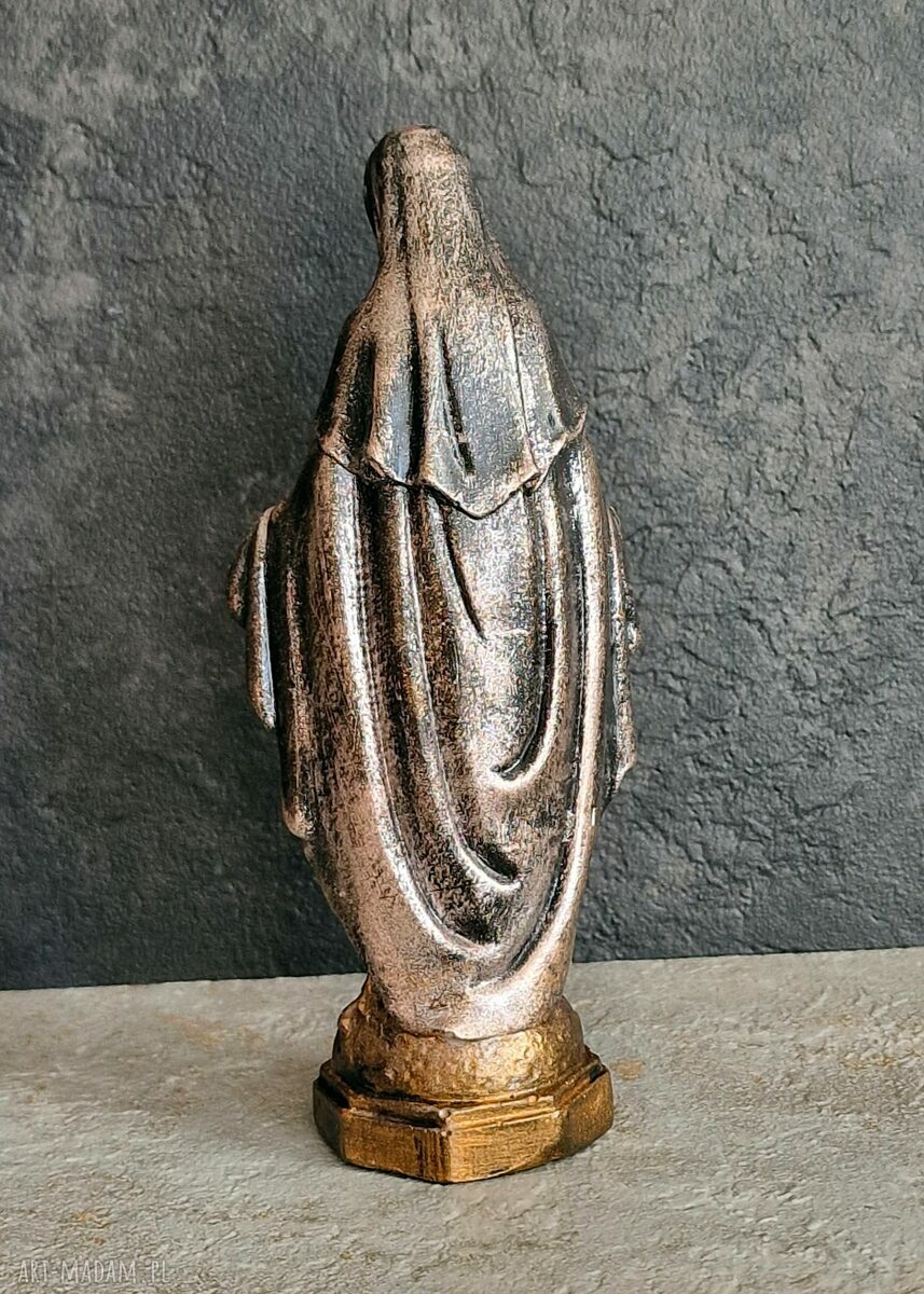 Rzeźba Matka Boska złota 14,2 cm - dewocjonalia z gipsu