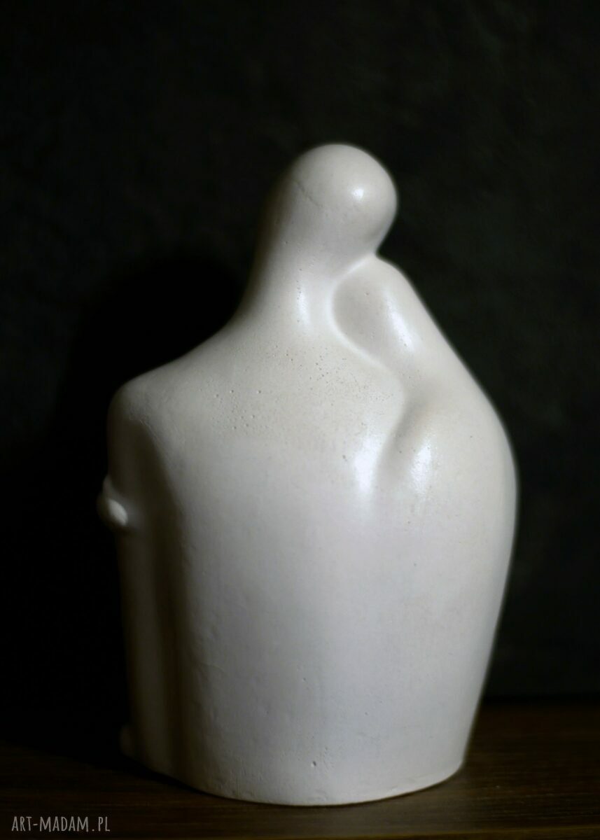 Rzeźba z gipsu "Jesteś Moim Skarbem" - biała dekoracja 12,5 cm