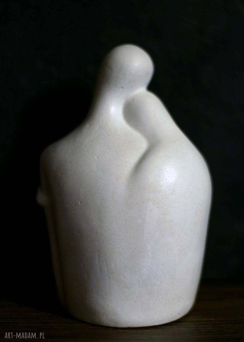 Rzeźba z gipsu „Jesteś Moim Skarbem” - biała, wys. 13,2 cm