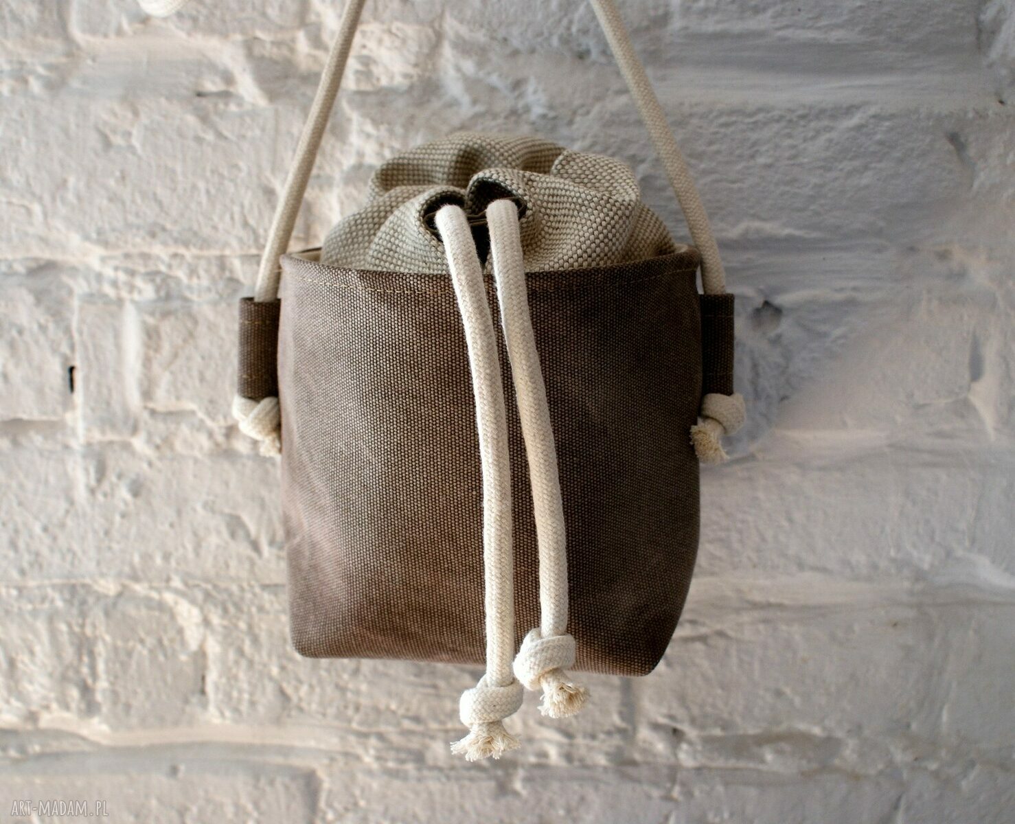 Safari basket mini len plecionka HandMade