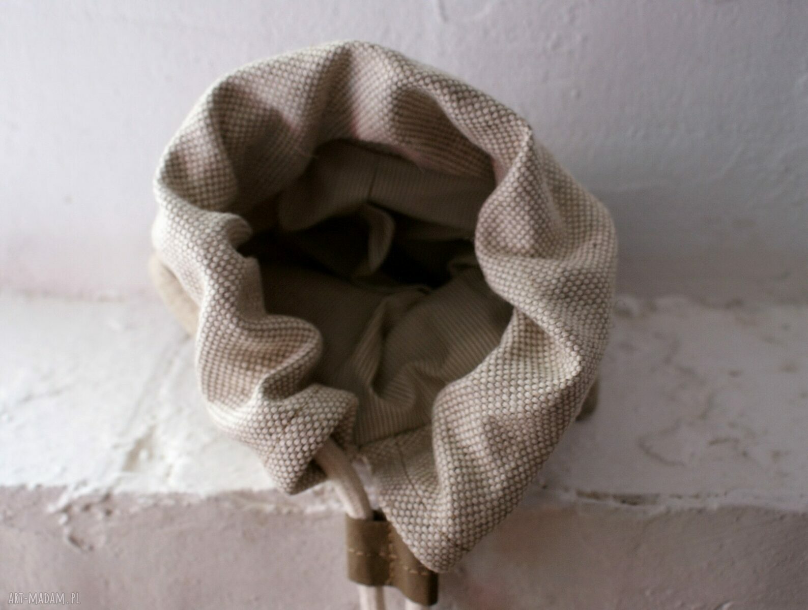 Safari basket mini len plecionka HandMade