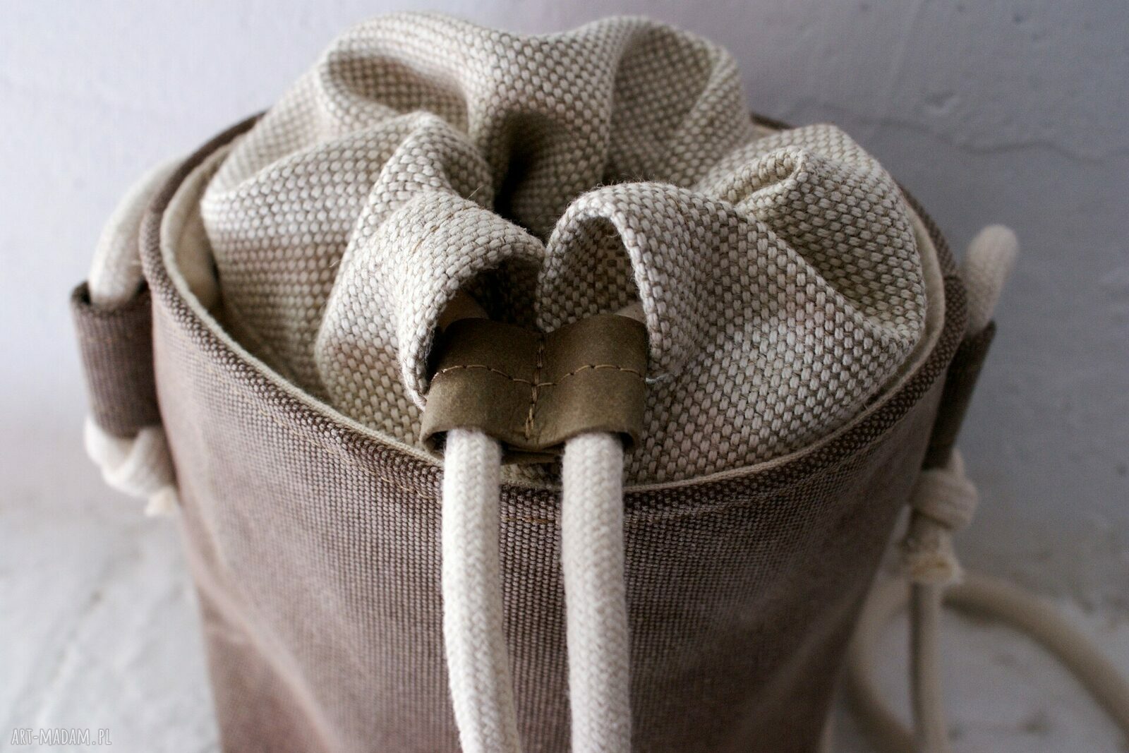Safari basket mini len plecionka HandMade