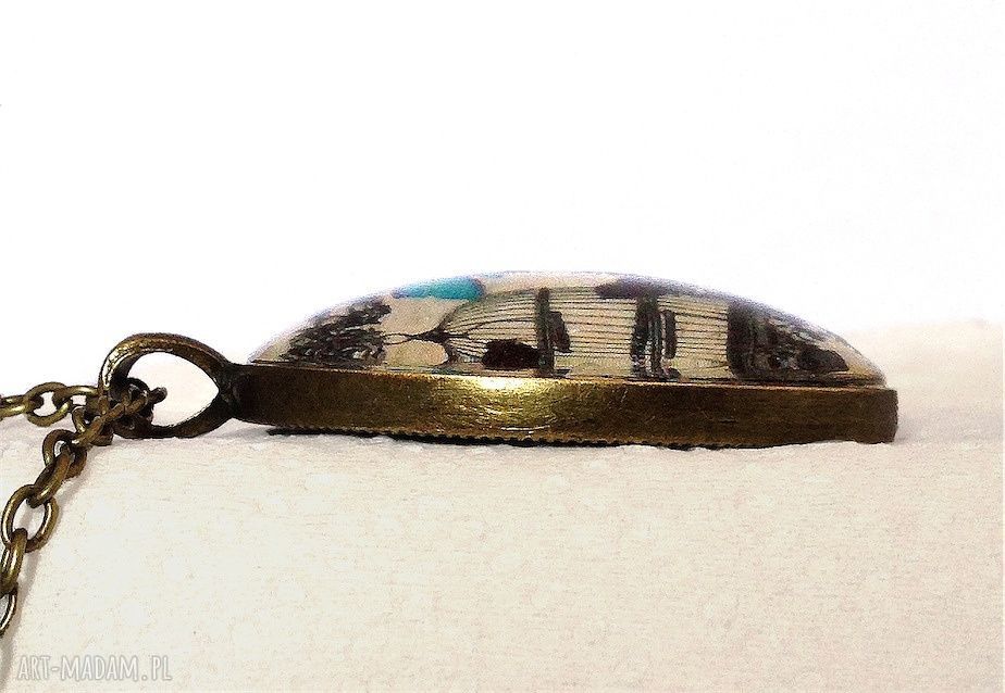 naszyjniki: Salvador Dali Owalny medalion z łańcuszkiem Hand Made