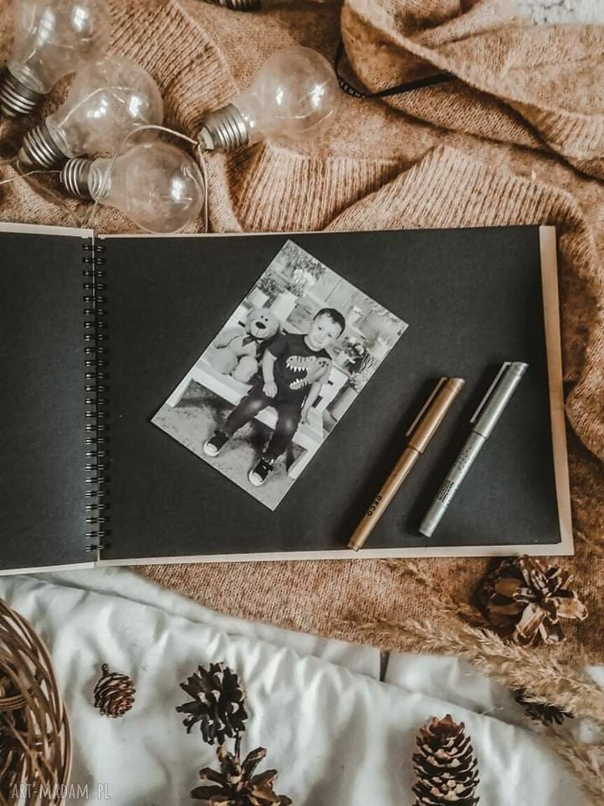 Personalizowany album dla chłopca z motywem samolotu - chrzest i roczek