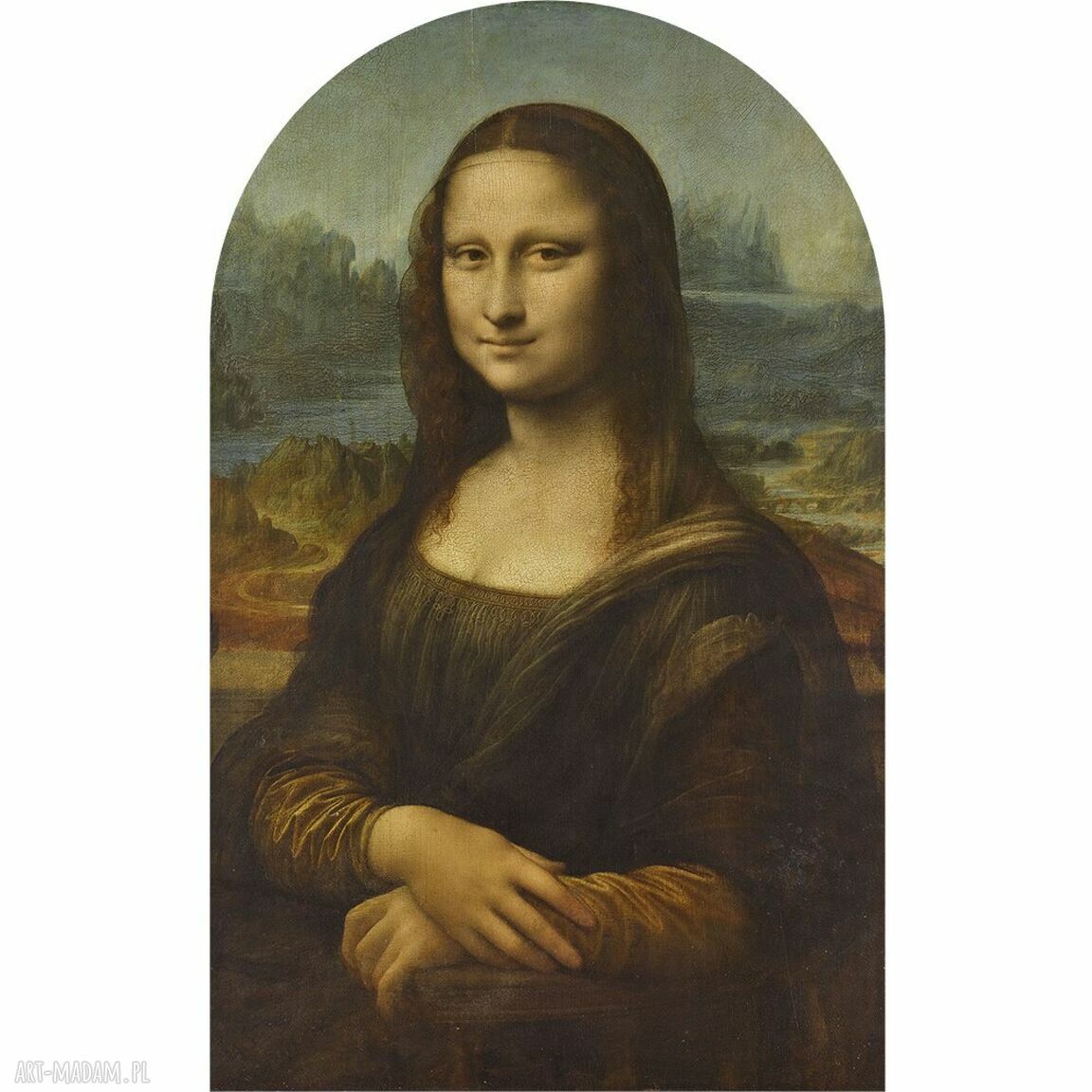 Samoprzylepna tapeta Mona Lisa w formie eleganckiego portalu