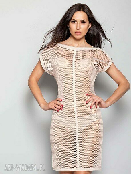 sarafan z marszczonego szyfonu