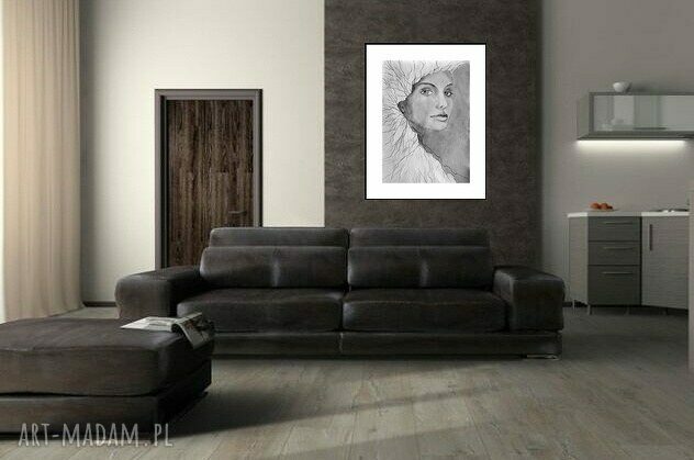 Sarangar - portret kobiety plakat 50x70 cm z autorskiej akwareli