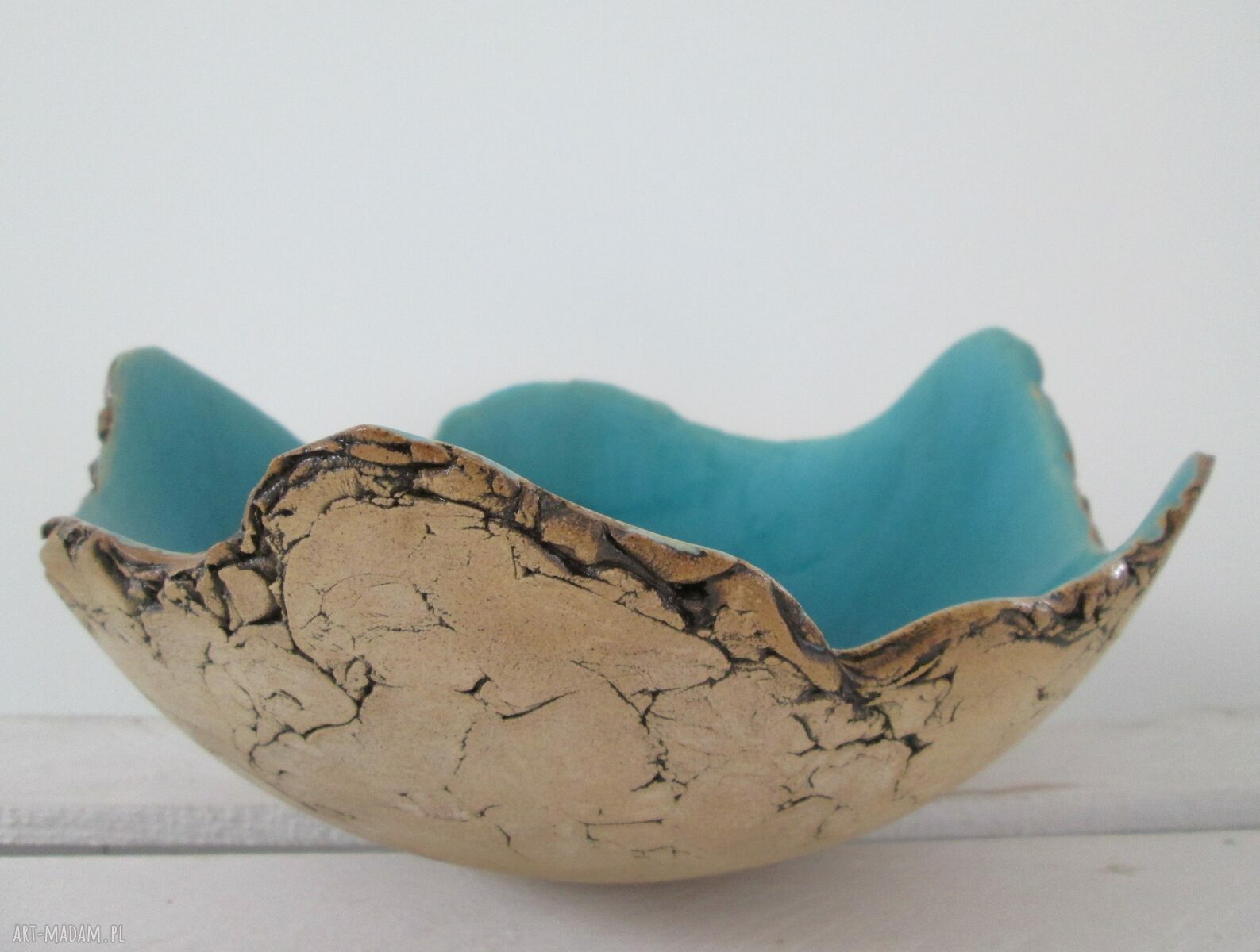 Sardynia - artystyczna miska ceramiczna w turkusie