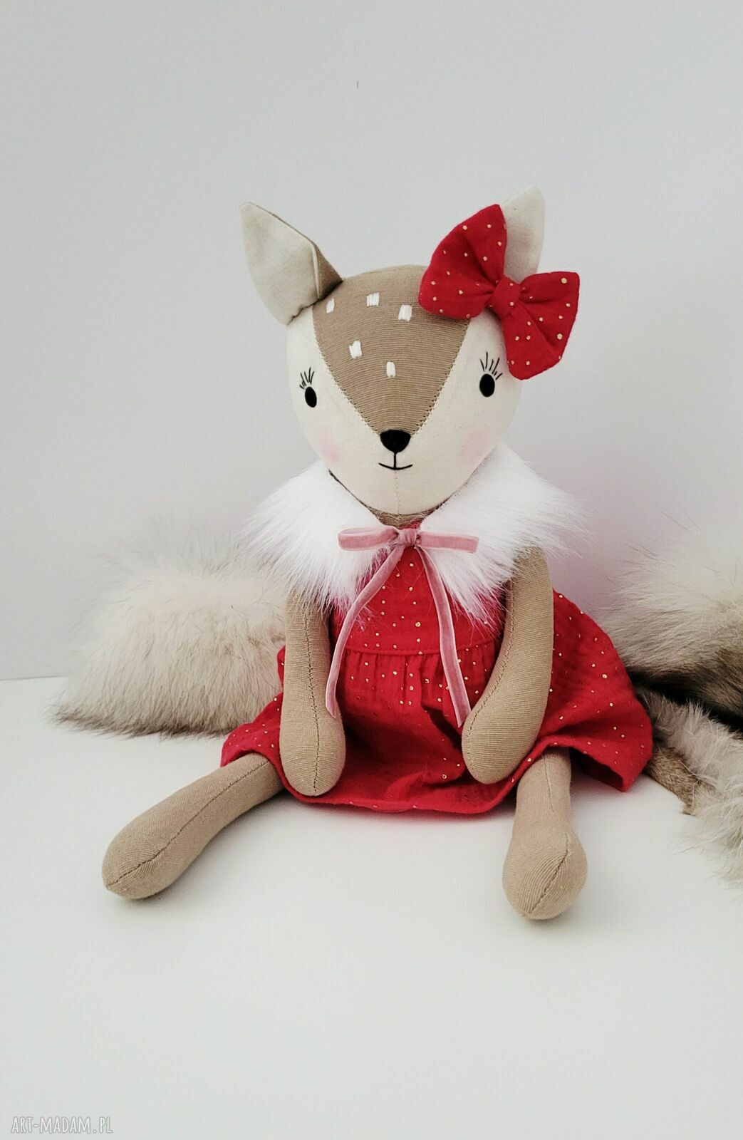 Sarenka 46 cm - ręcznie uszyta przytulanka z personalizacją