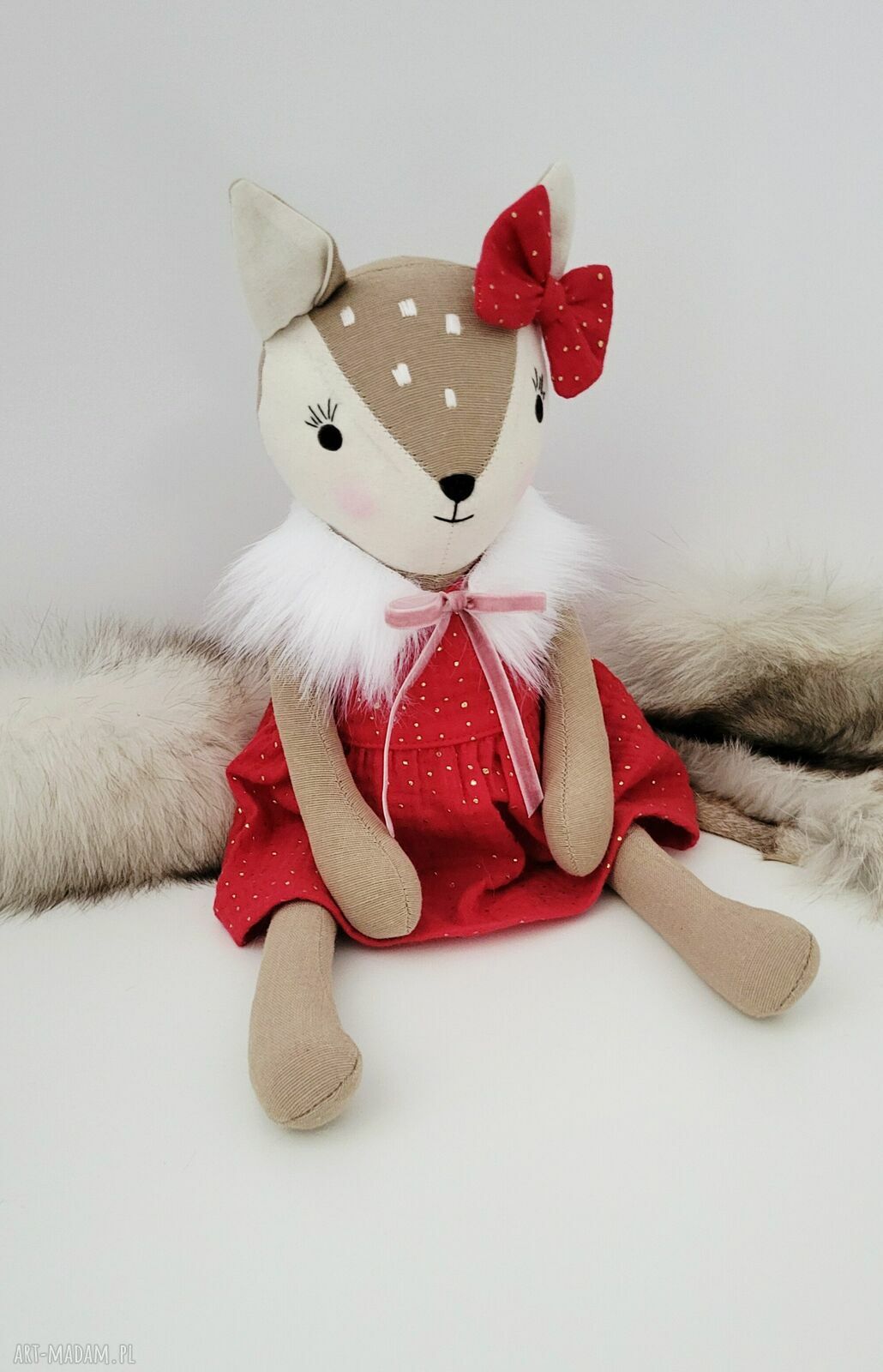 Sarenka 46 cm - ręcznie uszyta przytulanka z personalizacją