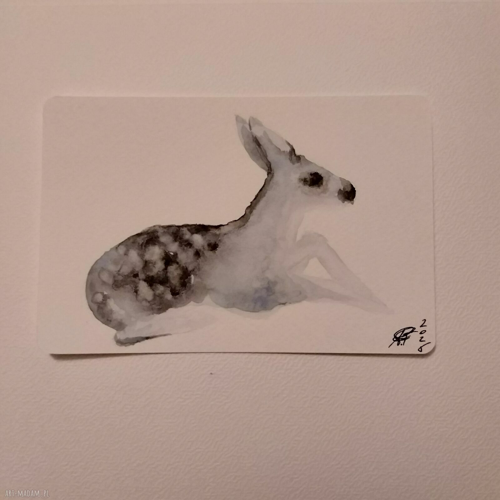 Sarenka. Akwarela - ręcznie malowany obraz 10x15 cm
