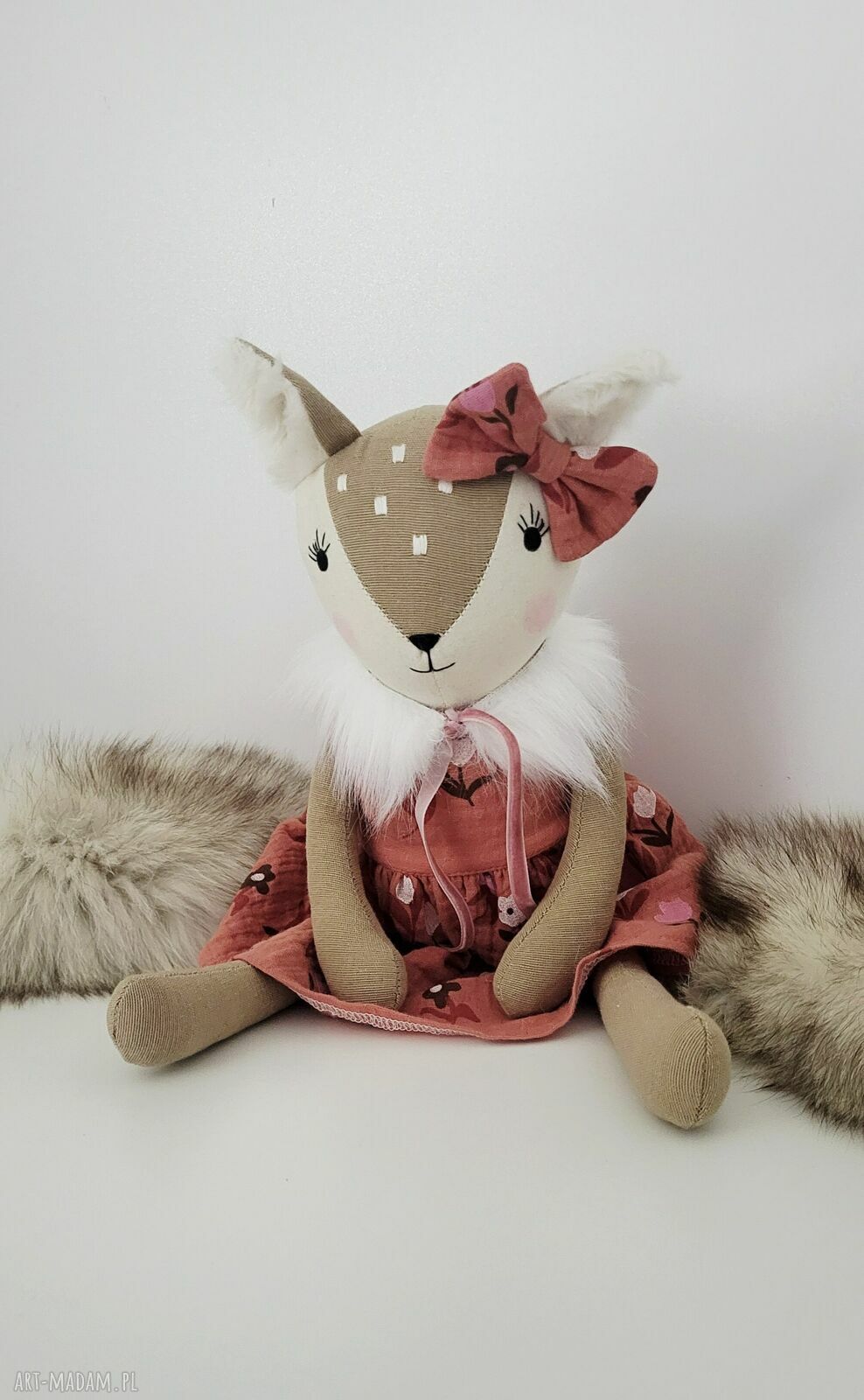Sarenka do zabawy i przytulania - ręcznie szyta maskotka 46 cm z personalizacją