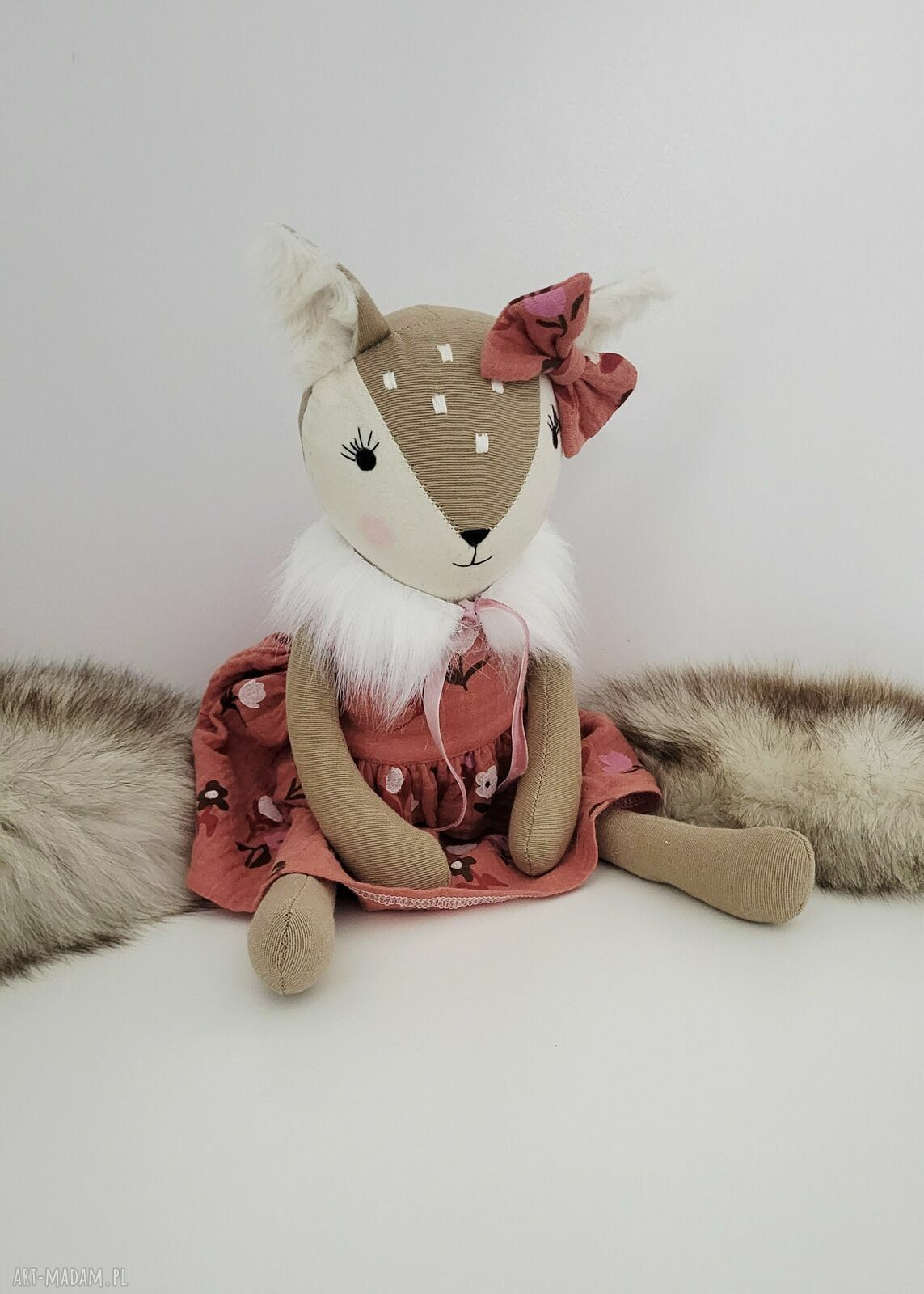 Sarenka do zabawy i przytulania - ręcznie szyta maskotka 46 cm z personalizacją