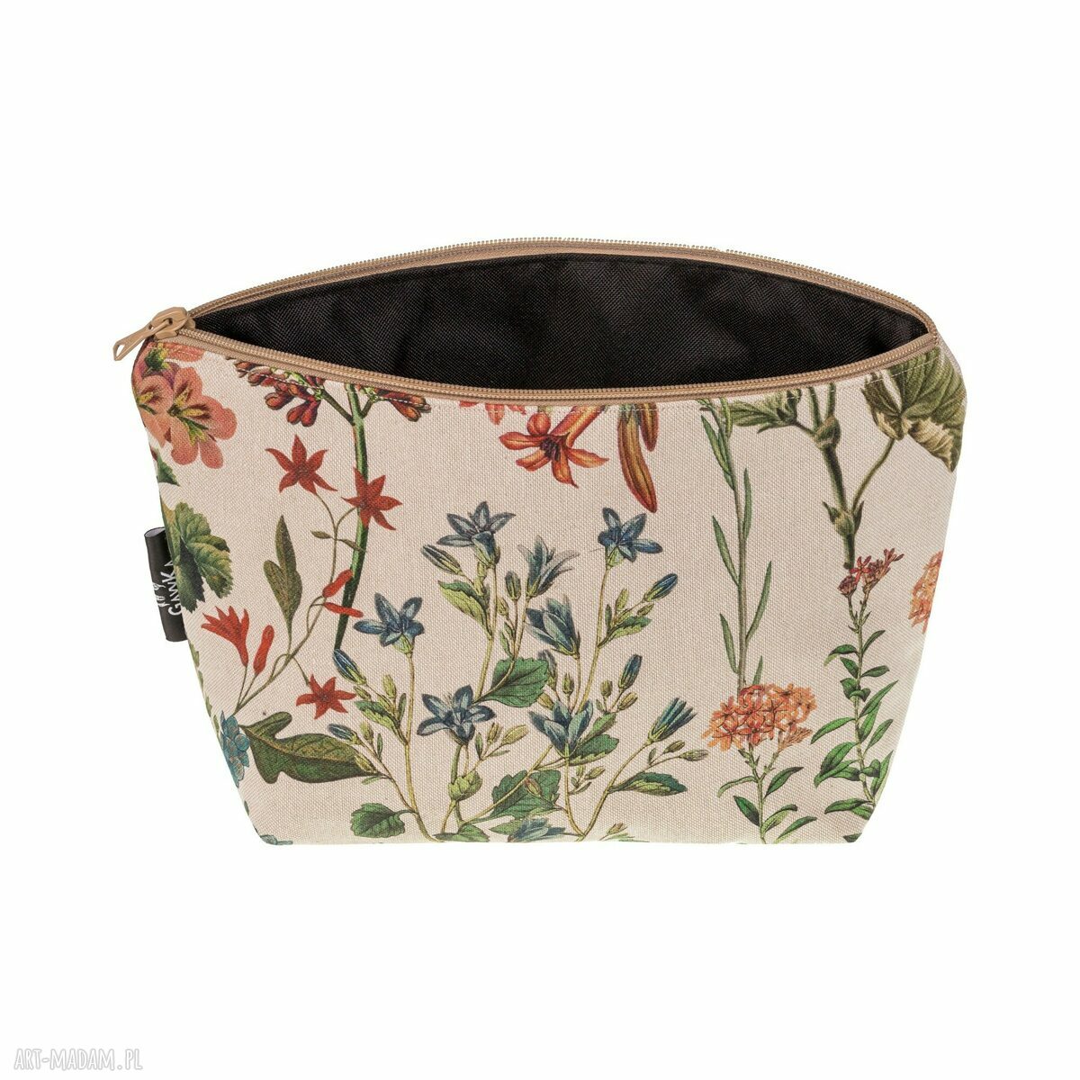 Kosmetyczka podróżna Flowers - kwiaty łąka, ręcznie szyta | prezent